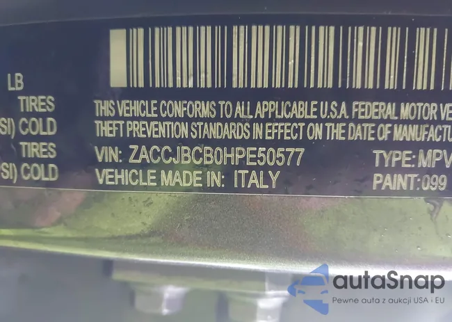 ZACCJBCB0HPE50577: 43534983