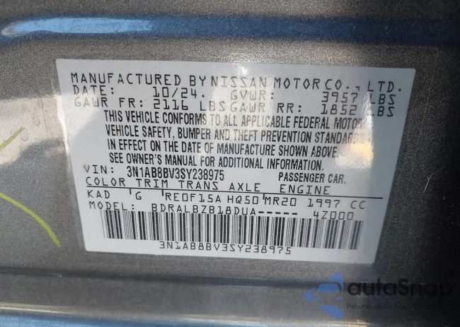 3N1AB8BV3SY238975: 43535098