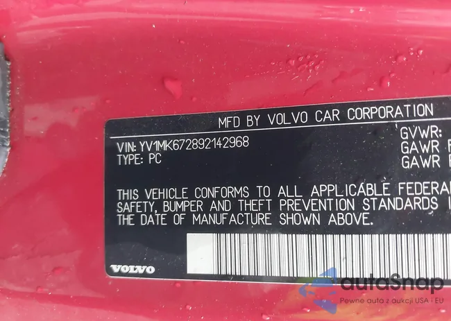 YV1MK672892142968: 43535101