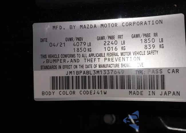 JM1BPABL3M1337649: 43535099