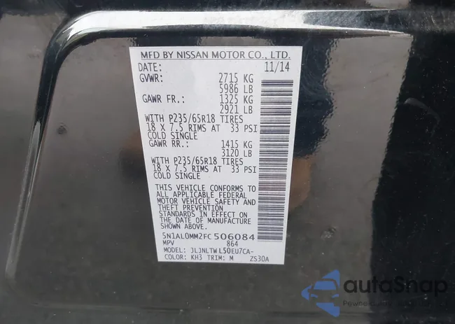 5N1AL0MM2FC506084: 43535122