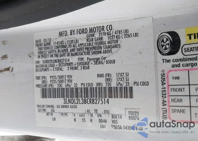 3LNDL2L38CR827514: 43535135