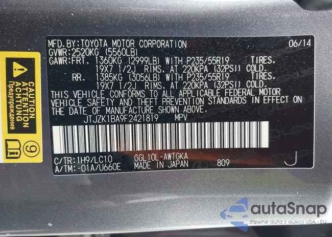 JTJZK1BA9F2421819: 43535227