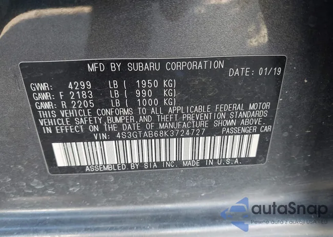 4S3GTAB68K3724727: 43535312