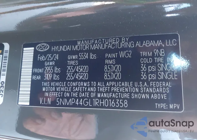 5NMP44GL1RH016358: 43536425