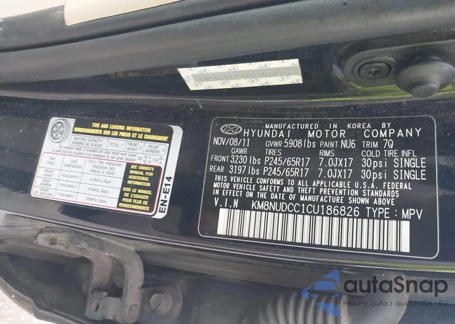 KM8NUCDC1CU186826: 43536615