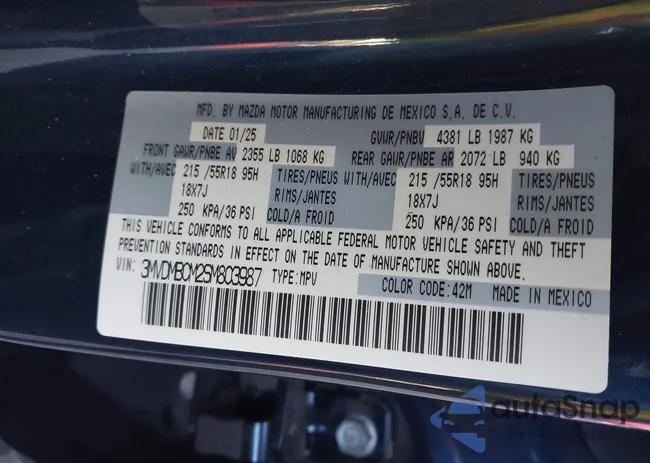 3MVDMBCM2SM803987: 43536726