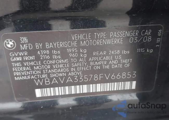 WBAVA33578FV66853: 43536790