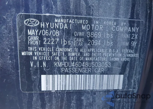 KMHDU46D48U503053: 43536801