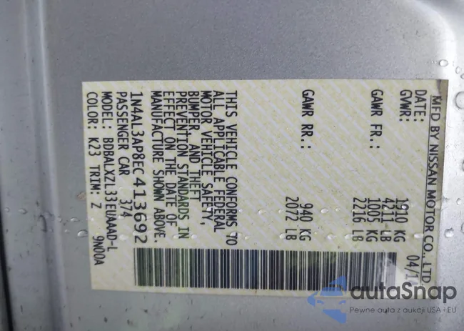 1N4AL3AP8EC413692: 43535988