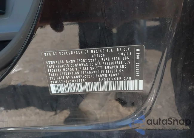 3VWLL7AJ1DM395567: 43536074