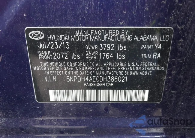 5NPDH4AE0DH386021: 43536111