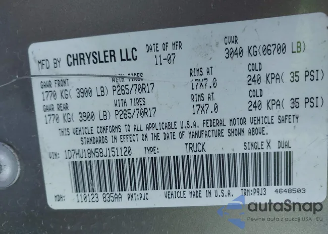 1D7HU18N58J151120: 43536216