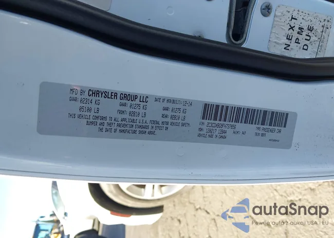 2C3CDXBG9FH737856: 43537393