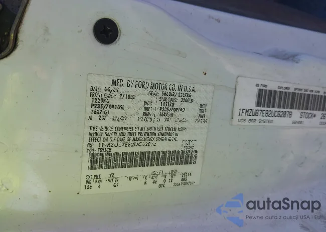 1FMZU67E82UC62078: 43537589