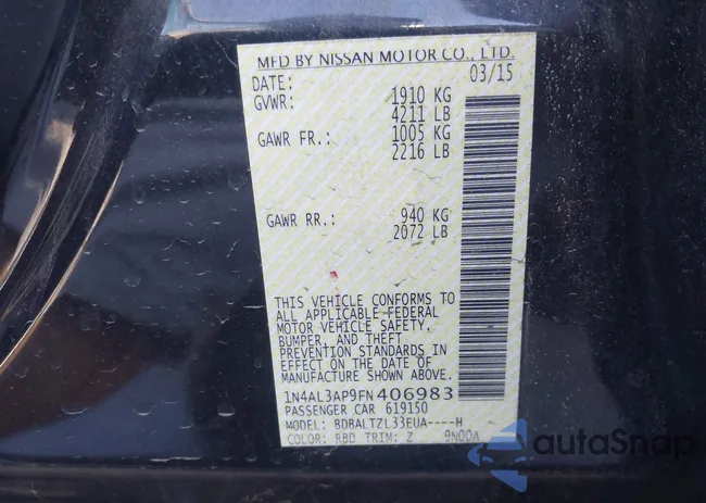 1N4AL3AP9FN406983: 43537678