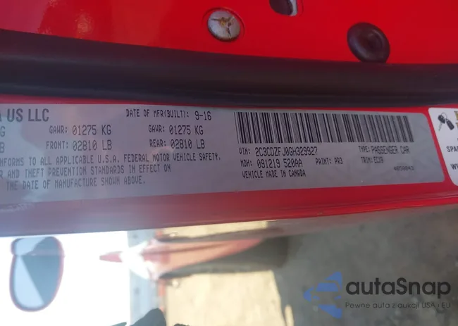 2C3CDZFJ0GH329927: 43537695