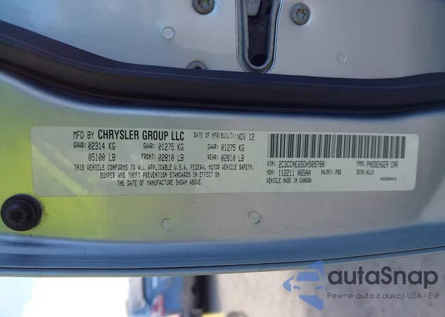 2C3CCAEG5DH589780: 43537800