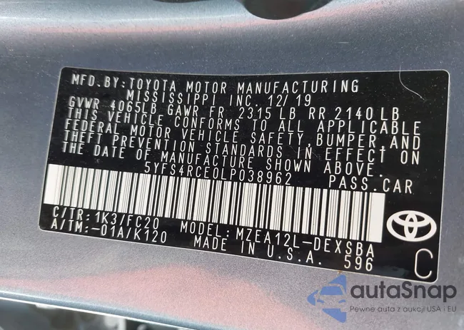 5YFS4RCE0LP038962: 43537951