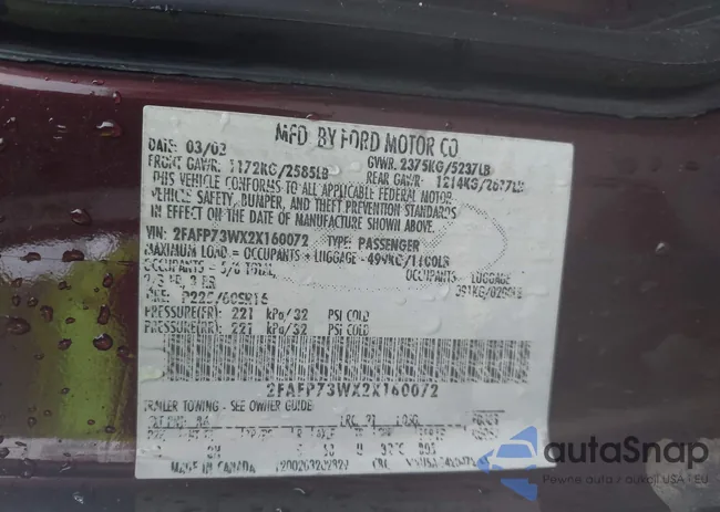 2FAFP73WX2X160072: 43537967