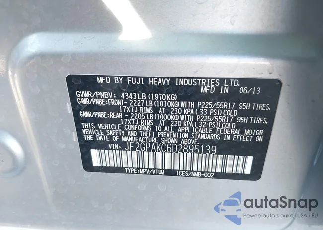 JF2GPAKC6D2895139: 43537073