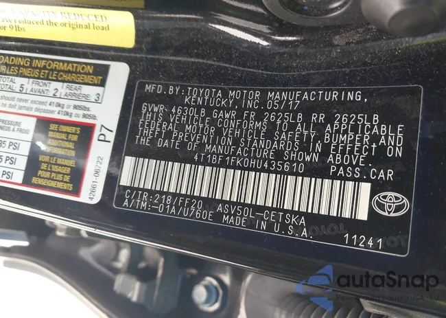 4T1BF1FK0HU435610: 43537214