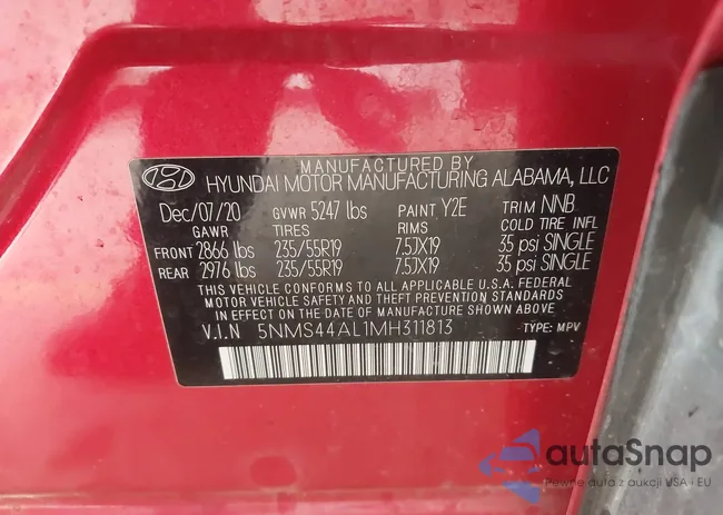 5NMS44AL1MH311813: 43538547