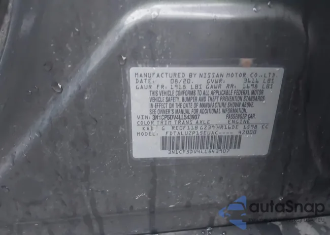 3N1CP5DV4LL543907: 43538677