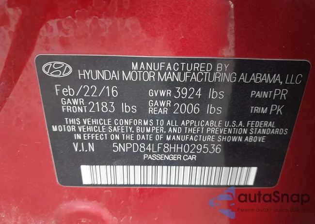 5NPD84LF8HH029536: 43538689