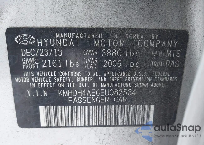 KMHDH4AE6EU082534: 43538816