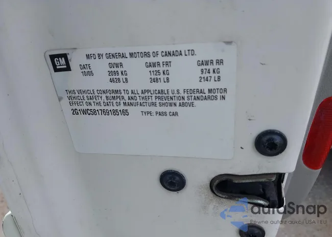 2G1WC581769185165: 43538853