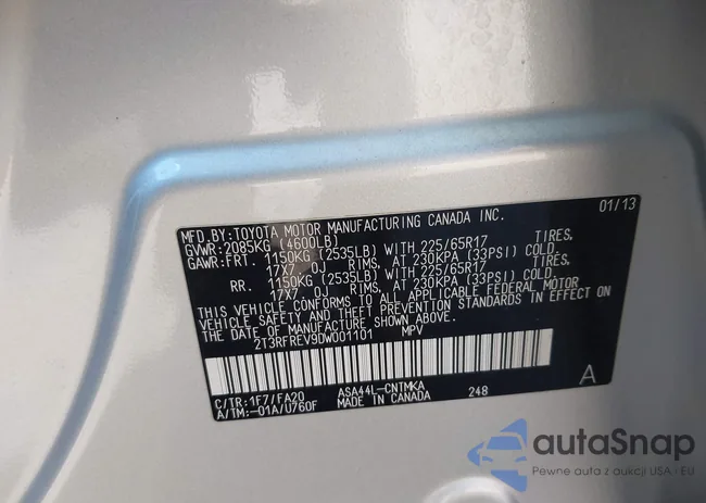 2T3RFREV9DW001101: 43537976