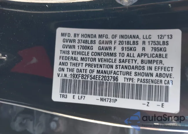 19XFB2F54EE203796: 43538132