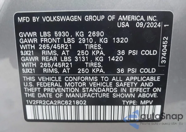 1V2FR2CA2RC621802: 43538331