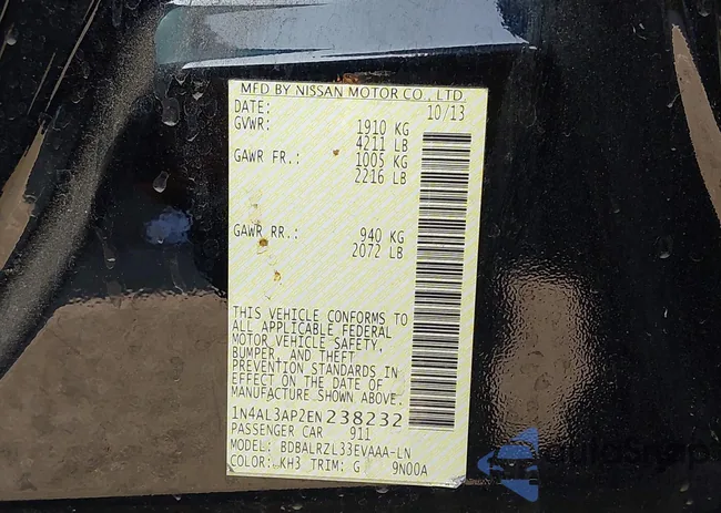 1N4AL3AP2EN238232: 43539431