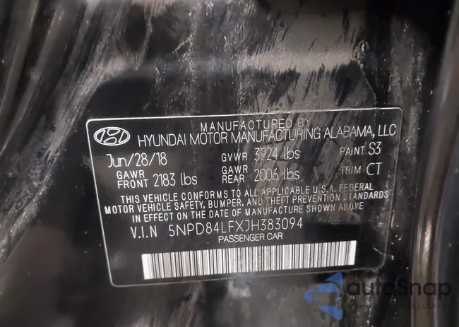 5NPD84LFXJH383094: 43539511