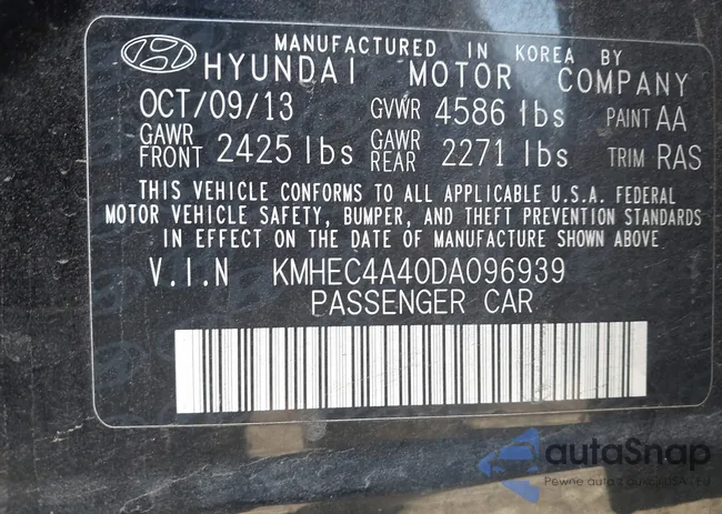 KMHEC4A40DA096939: 43539558