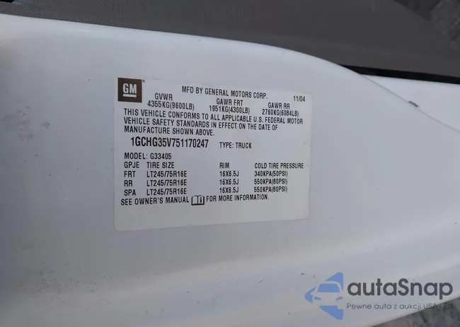 1GCHG35V751170247: 43539662