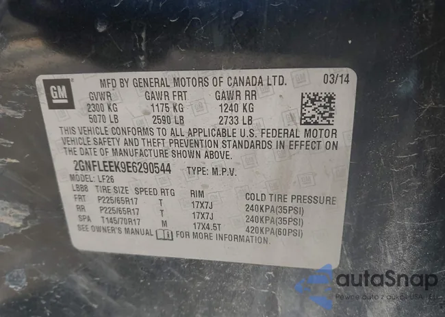 2GNFLEEK9E6290544: 43539726