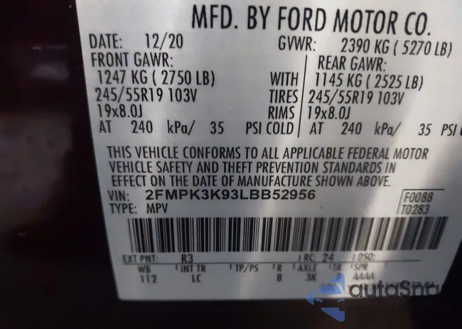 2FMPK3K93LBB52956: 43539869