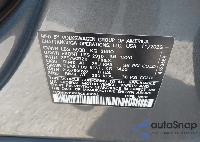 1V2HR2CAXRC538692: 43539906