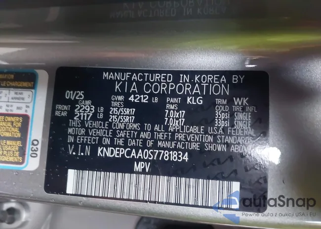 KNDEPCAA0S7781834: 43539084