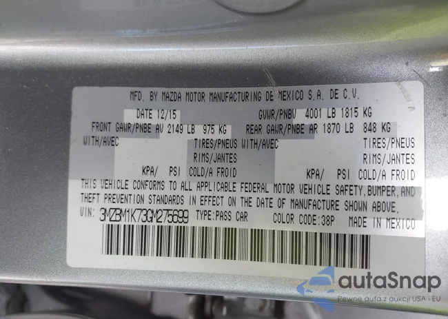 3MZBM1K73GM275699: 43539270