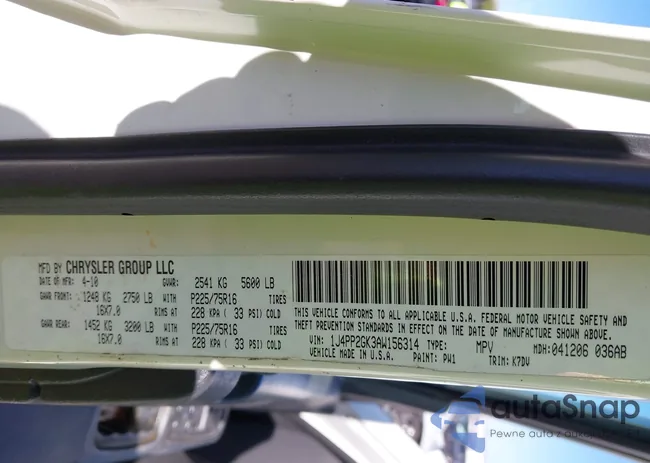 1J4PP2GK3AW156314: 43539328