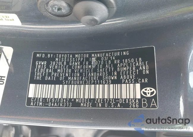 5YFBURHE3EP111639: 43539361