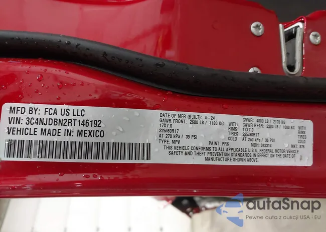 3C4NJDBN2RT146192: 43540386