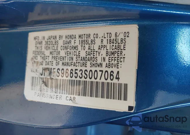 JHMES96653S007064: 43540461