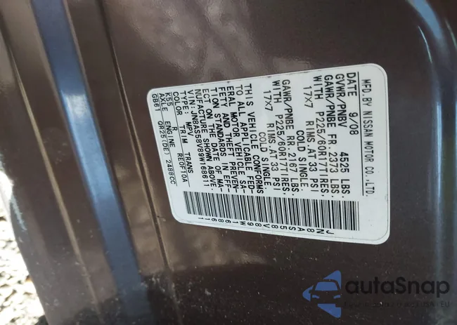 JN8AS58V89W168611: 43540577