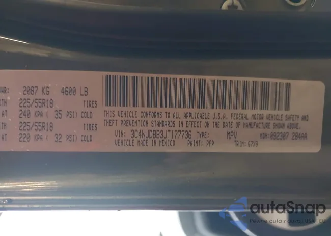 3C4NJDBB3JT177736: 43540678