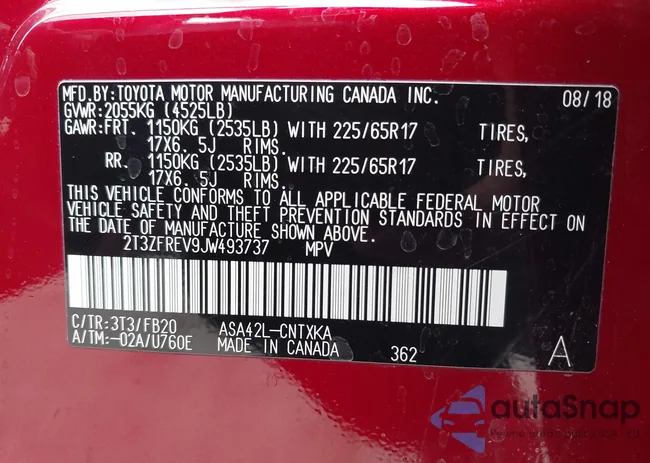 2T3ZFREV9JW493737: 43540824